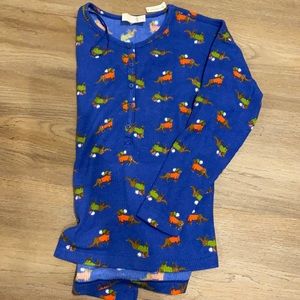 Aerie waffle thermal holiday/winter pj top